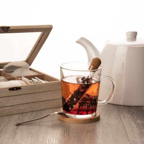 Grupa Orion Sp. z o.o. Sitko do Zaparzania Herbaty Szklana Fiolka 13 cm Korek ORION