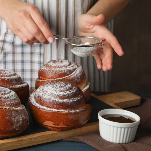 Grupa Orion Sp. z o.o. Sitko Kuchenne Małe Stal Nierdzewna 8 cm do Posypywania Mąki ORION