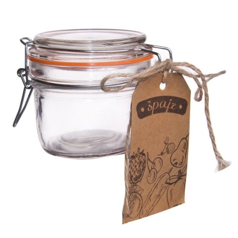 Grupa Orion Sp. z o.o. Słoik Patentowy Kwadratowy z Klipsem Wekowanie Przyprawy 220 ml ORION