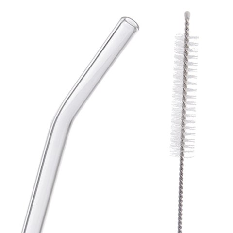 Grupa Orion Sp. z o.o. Słomki Szklane Borokrzemowe z Czyścikiem 4 szt. 20 cm Grube ORION