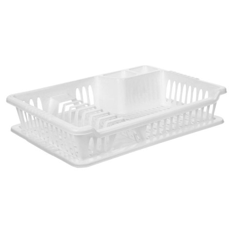 Grupa Orion Sp. z o.o. Suszarka na Naczynia Biała z Tacą Ociekową 8 Miejsc na Talerze ORION