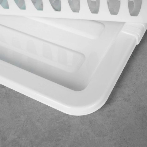 Grupa Orion Sp. z o.o. Suszarka na Naczynia Biała z Tacą Ociekową 8 Miejsc na Talerze ORION