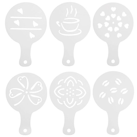 Grupa Orion Sp. z o.o. Szablony do Kawy i Deserów 6 el. do Ozdabiania Ciast Ciasteczek ORION