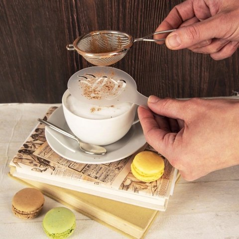 Grupa Orion Sp. z o.o. Szablony do Kawy i Deserów 6 el. do Ozdabiania Ciast Ciasteczek ORION