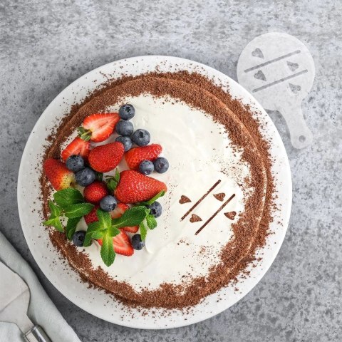 Grupa Orion Sp. z o.o. Szablony do Kawy i Deserów 6 el. do Ozdabiania Ciast Ciasteczek ORION