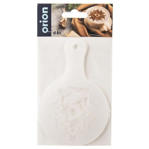 Grupa Orion Sp. z o.o. Szablony do Kawy i Deserów 6 el. do Ozdabiania Ciast Ciasteczek ORION