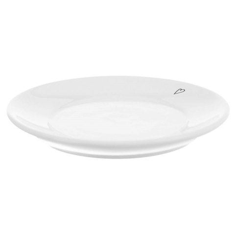Grupa Orion Sp. z o.o. Spodek Mały Talerzyk Ceramiczny Biały SERCE 12 cm do Kubka ORION