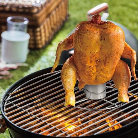 Grupa Orion Sp. z o.o. Stojak do Pieczenia Kurczaka Stalowy Solidny BBQ COLLECTION 20 x 10,5 cm