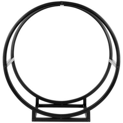 Stojak na drewno kominkowe metalowy czarny 50 cm