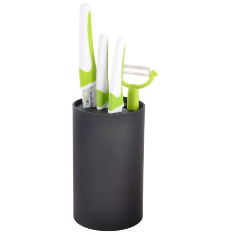 Grupa Orion Sp. z o.o. Stojak na Noże Uniwersalny Czarny BLACK 18 cm z Włosiem ORION