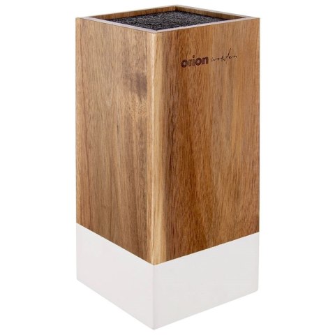 Grupa Orion Sp. z o.o. Stojak na Noże Kuchenny Drewniany z Wkładem WHITELINE