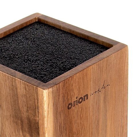 Grupa Orion Sp. z o.o. Stojak na Noże Kuchenny Drewniany z Wkładem WHITELINE