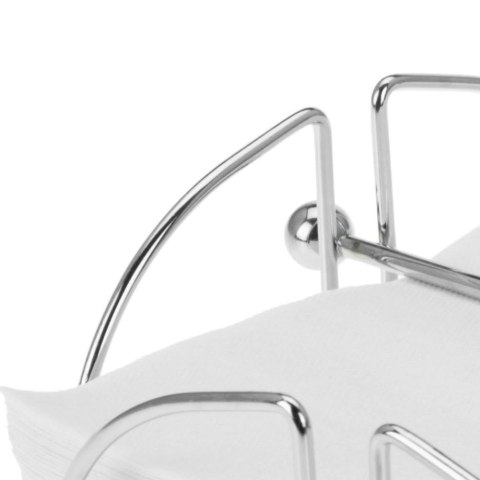 Grupa Orion Sp. z o.o. Serwetnik z Dociskiem Stalowy Chromowany Wymiary 18 x 18 cm EH