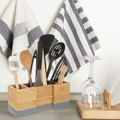 Grupa Orion Sp. z o.o. Stojak na Sztućce Ociekacz Drewniany Rozkładany Solidny ORION 27x10x12 cm