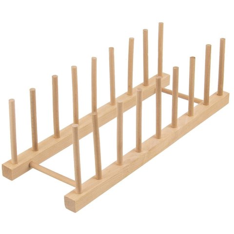 Grupa Orion Sp. z o.o. Stojak Organizer na Pokrywki Talerze Drewniany 8 szt. 35,5 cm ORION