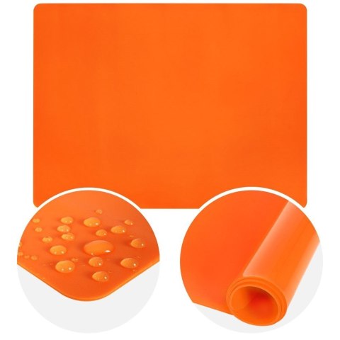 Grupa Orion Sp. z o.o. Stolnica Mata do Ciasta Silikonowa Pomarańczowa ORION 40x30 cm