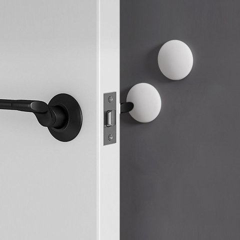 Grupa Orion Sp. z o.o. Stoper do Drzwi Samoprzylepny Biały Ogranicznik Ścienny 2 szt. ORION