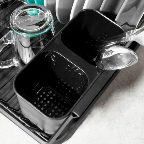 Grupa Orion Sp. z o.o. Suszarka do Naczyń na Talerze Sztućce Pojemna Czarna VILDE 43 x 32 x 14,5 cm