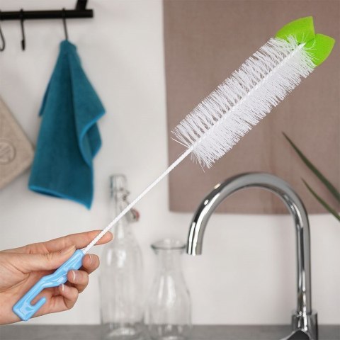 Grupa Orion Sp. z o.o. Szczotka do Butelek Wąskich Naczyń z Gąbką Długa Myjka 41 cm ORION