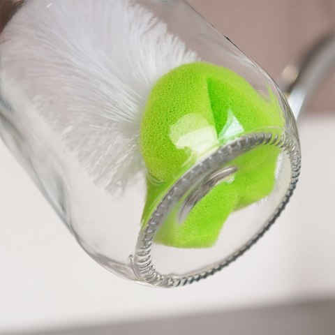 Grupa Orion Sp. z o.o. Szczotka do Butelek Wąskich Naczyń z Gąbką Długa Myjka 41 cm ORION