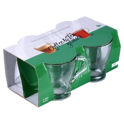 Excellent Houseware Szklanki do kawy i herbaty 280 ml 4 szt.