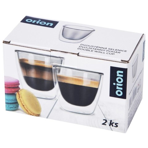 Orion Szklanki termiczne z podwójną ścianką do kawy espresso DOUBLE 90 ml 2 szt.