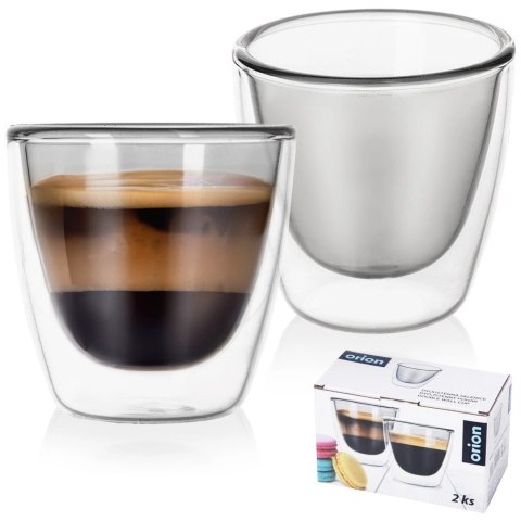 Orion Szklanki termiczne z podwójną ścianką do kawy espresso DOUBLE 90 ml 2 szt.