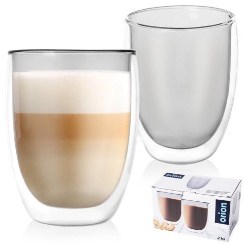 Orion Szklanki termiczne z podwójną ścianką do kawy latte DOUBLE 370 ml 2 szt.