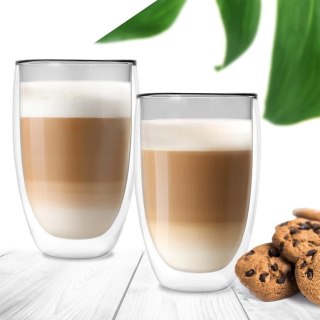 Orion Szklanki termiczne z podwójną ścianką do kawy latte DOUBLE 460 ml 2 szt.