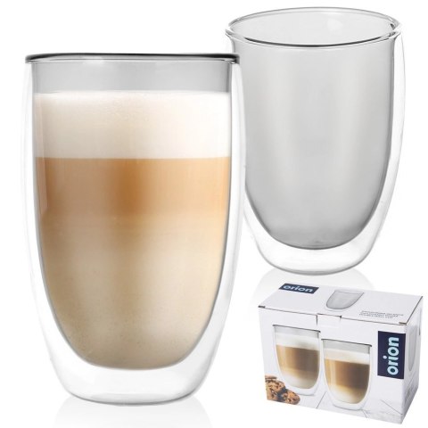 Orion Szklanki termiczne z podwójną ścianką do kawy latte DOUBLE 460 ml 2 szt.