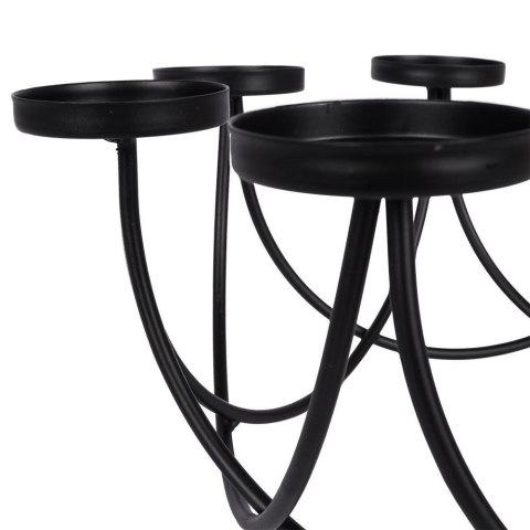 Grupa Orion Sp. z o.o. Świecznik na 8 tealight podstawka pod świeczkę metalowy czarny matowy loft 8 sztuk