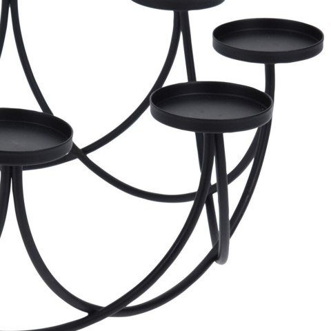 Grupa Orion Sp. z o.o. Świecznik na 8 tealight podstawka pod świeczkę metalowy czarny matowy loft 8 sztuk