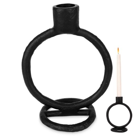 Grupa Orion Sp. z o.o. Świecznik Aluminiowy Czarny Stojak na Świeczkę HOME STYLING COLLECTION 15cm