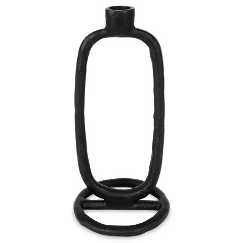 Grupa Orion Sp. z o.o. Świecznik Dekoracyjny Ozdobny Aluminiowy Czarny ORION 24 cm