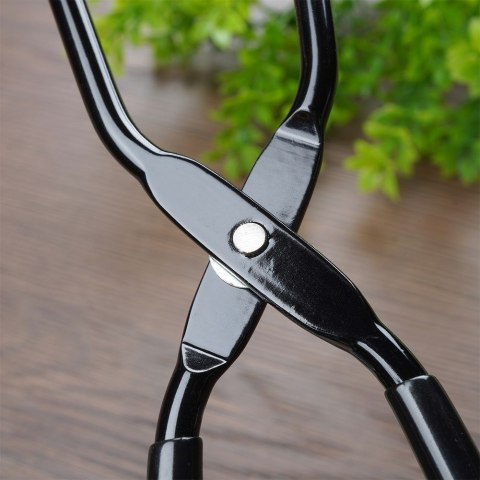 Grupa Orion Sp. z o.o. Szczypce Grillowe Metalowe Czarne NON STICK Długa Rączka 31,5 cm BBQ