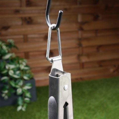 Grupa Orion Sp. z o.o. Szczypce Grillowe Stalowe Długie Antypoślizgowy Uchwyt 39 cm BBQ