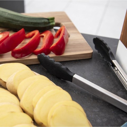 Grupa Orion Sp. z o.o. Szczypce Kuchenne Stalowe Silikonowe Uniwersalne z Blokadą ORION 27 cm