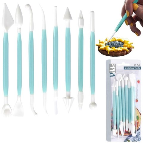 Grupa Orion Sp. z o.o. Szpatułki do Dekoracji Tortów Zestaw 8 el. VILDE do Mas Cukierniczych