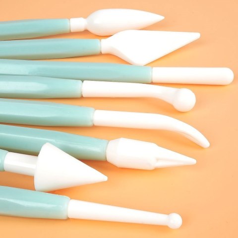 Grupa Orion Sp. z o.o. Szpatułki do Dekoracji Tortów Zestaw 8 el. VILDE do Mas Cukierniczych