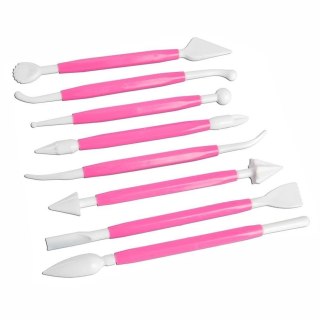 Grupa Orion Sp. z o.o. Szpatułki do Modelowania Mas Cukierniczych Zestaw 8 el. ORION Kreatywne