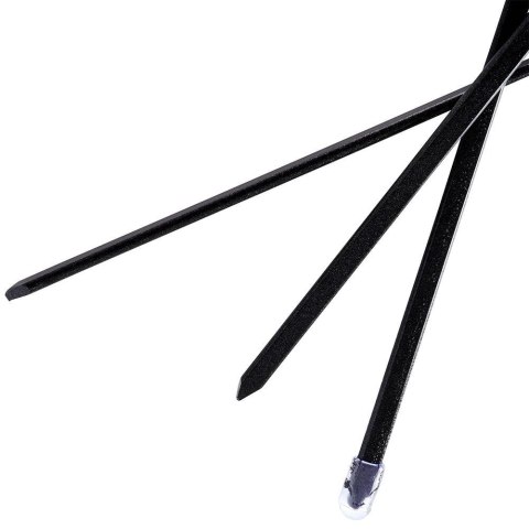 Szpikulce do szaszłyków metalowe zestaw do grilla czarne 8 szt. 31,5 cm