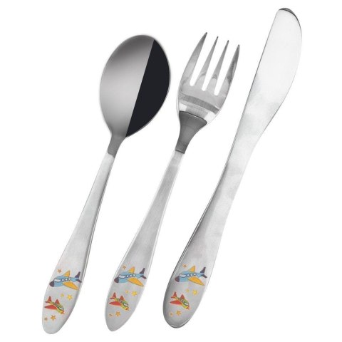 Grupa Orion Sp. z o.o. Sztućce dla Dzieci Stalowe Samolot 3 el.