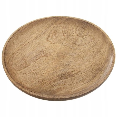 Grupa Orion Sp. z o.o. Taca do Serwowania Drewniana MANGO Okrągła 30 cm ORION Dekoracyjna