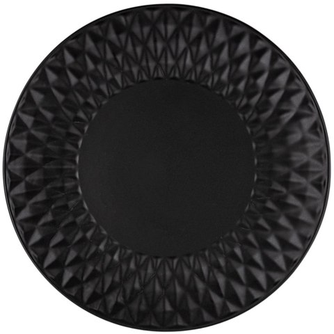 VLACHOS BROS S.A IMPORTS (NAVA),Valantis Vlachos Talerz Obiadowy Płytki Ceramiczny Czarny NAVA SOHO 27 cm Tłoczenia