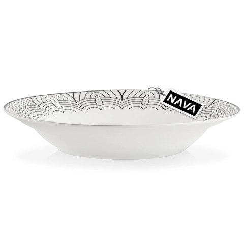 NAVA Talerz obiadowy głęboki porcelanowy MAYA 22,5 cm, 700 ml