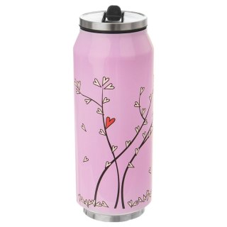 Grupa Orion Sp. z o.o. Kubek Termiczny Puszka Różowy Serce ORION 400 ml