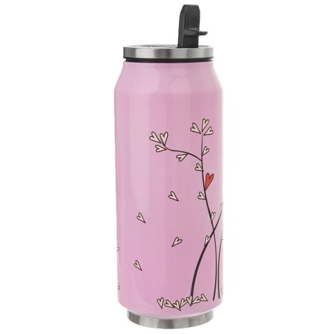 Grupa Orion Sp. z o.o. Kubek Termiczny Puszka Różowy Serce ORION 400 ml