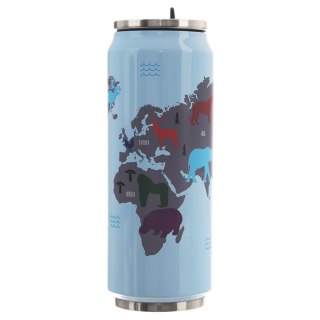 Grupa Orion Sp. z o.o. TERMICZNY KUBEK BIDON Z MAPĄ ŚWIATA PUSZKA 0,5L