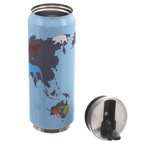 Grupa Orion Sp. z o.o. TERMICZNY KUBEK BIDON Z MAPĄ ŚWIATA PUSZKA 0,5L