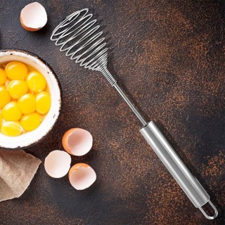 Grupa Orion Sp. z o.o. Trzepaczka Spiralna do Ubijania Jajek i Sosów 26 cm ORION Stal Nierdzewna